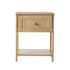 Bedside Table 1 Drawer Storage Shelf Nightstand Natural