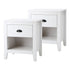 Oikiture 2x Bedside Table Nightstand Vintage