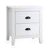 Oikiture 2x Bedside Table 2 Drawers Nightstand Vintage