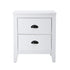 Oikiture 2x Bedside Table 2 Drawers Nightstand Vintage