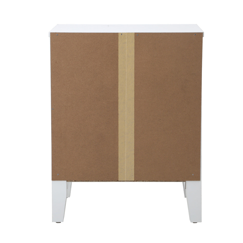 Oikiture 2x Bedside Table 2 Drawers Nightstand Vintage