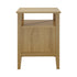 Bedside Table 2 Drawers Open Shelf Nightstand Natural