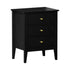 Bedside Table 3 Drawers Side End Nightstand Black