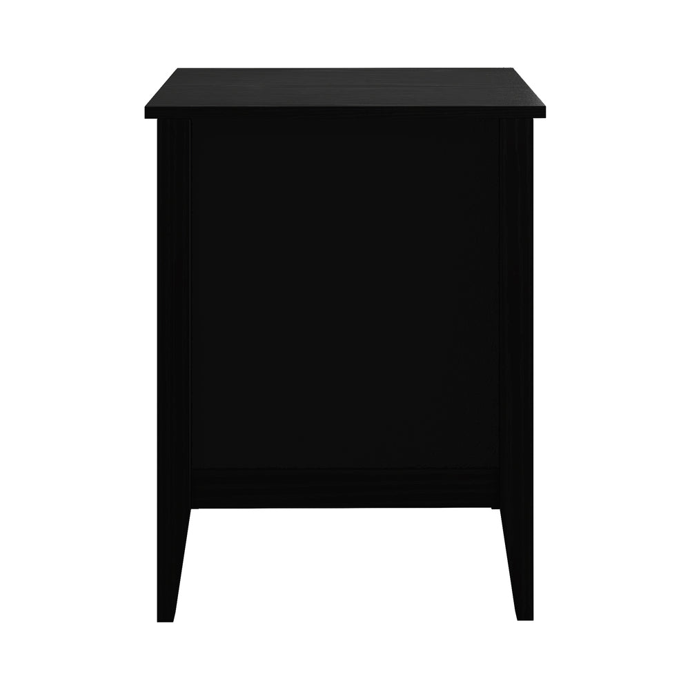 Bedside Tables Set of 2 Side End Nightstand Black