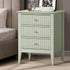 Bedside Table 3 Drawers Side End Nightstand Green