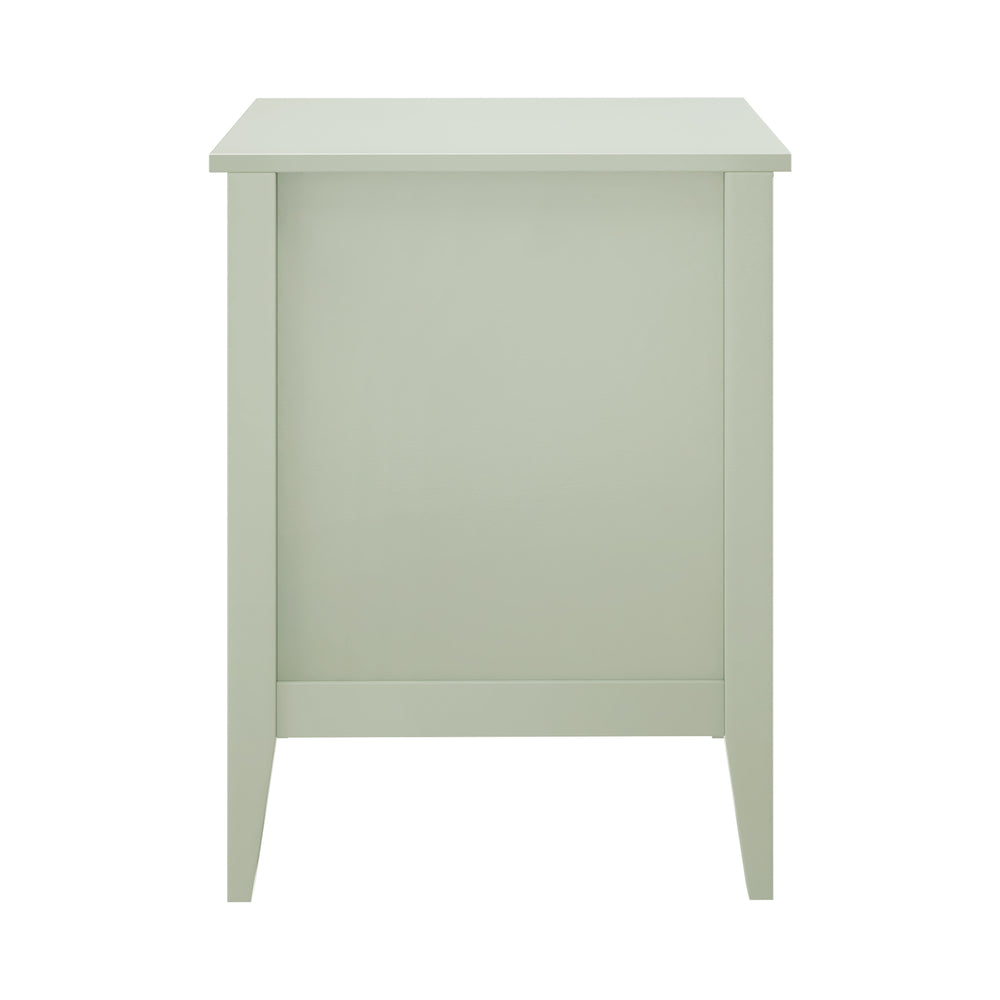 Bedside Table 3 Drawers Side End Nightstand Green