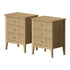 Bedside Tables Set of 2 Side End Nightstand Natural