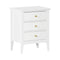 Bedside Table 3 Drawers Side End Nightstand White