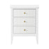 Bedside Table 3 Drawers Side End Nightstand White