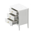 Bedside Table 3 Drawers Side End Nightstand White