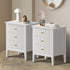 Bedside Tables Set of 2 Side End Nightstand White