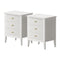Bedside Tables Set of 2 Side End Nightstand White