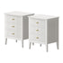 Bedside Tables Set of 2 Side End Nightstand White
