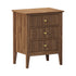 Bedside Table 3 Drawers Side End Nightstand Walnut