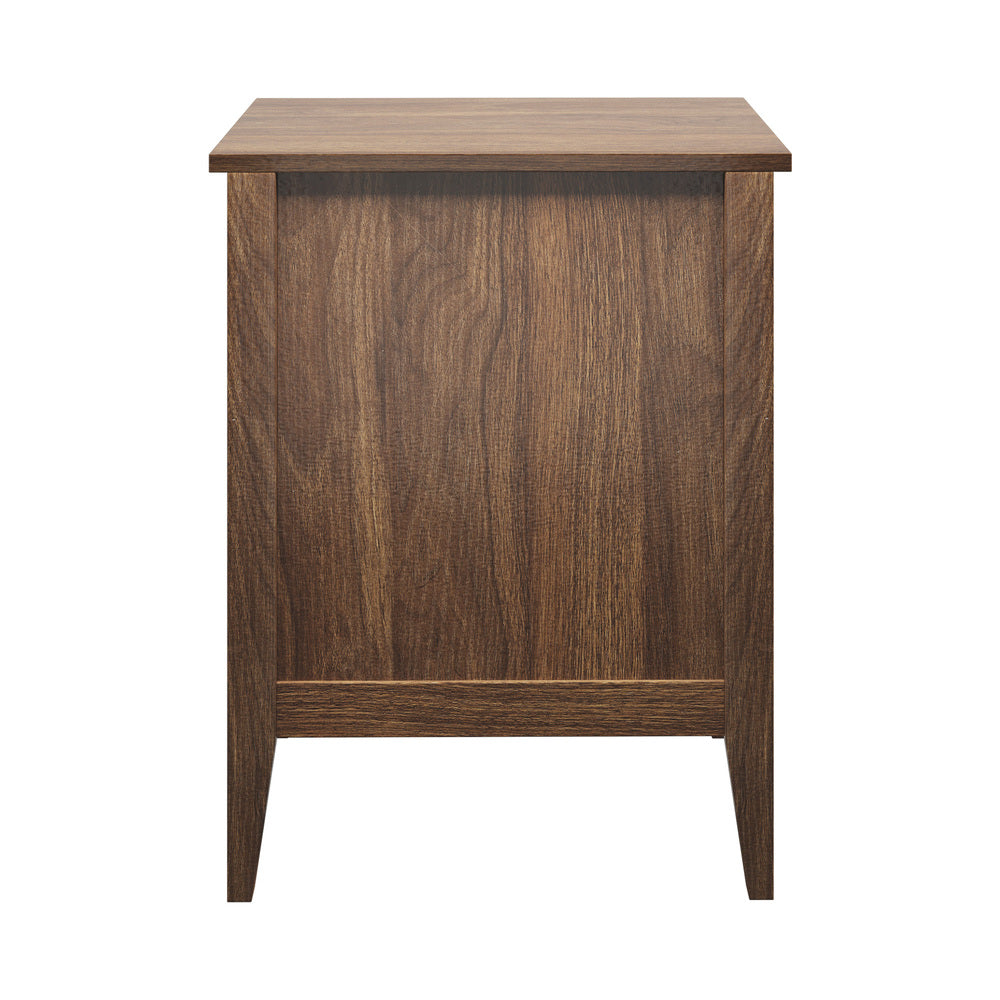Bedside Tables Set of 2 Side End Nightstand Walnut