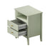 Bedside Table Nightstand 2 Drawer with Storage Cabinet Green
