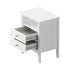 2x Bedside Table Nightstand 2 Drawers Bedroom Cabinet White