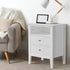2x Bedside Table Nightstand 2 Drawers Bedroom Cabinet White