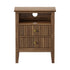 Bedside Table Nightstand 2 Drawer with Storage Cabinet Walnut
