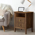 Bedside Table Nightstand 2 Drawer with Storage Cabinet Walnut