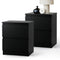 Bedside Tables Set of 2 Nightstand Black