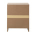 Bedside Table Nightstand 2 Drawers Natural