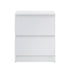 Bedside Table Nightstand 2 Drawers White