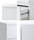Bedside Table Nightstand 2 Drawers White