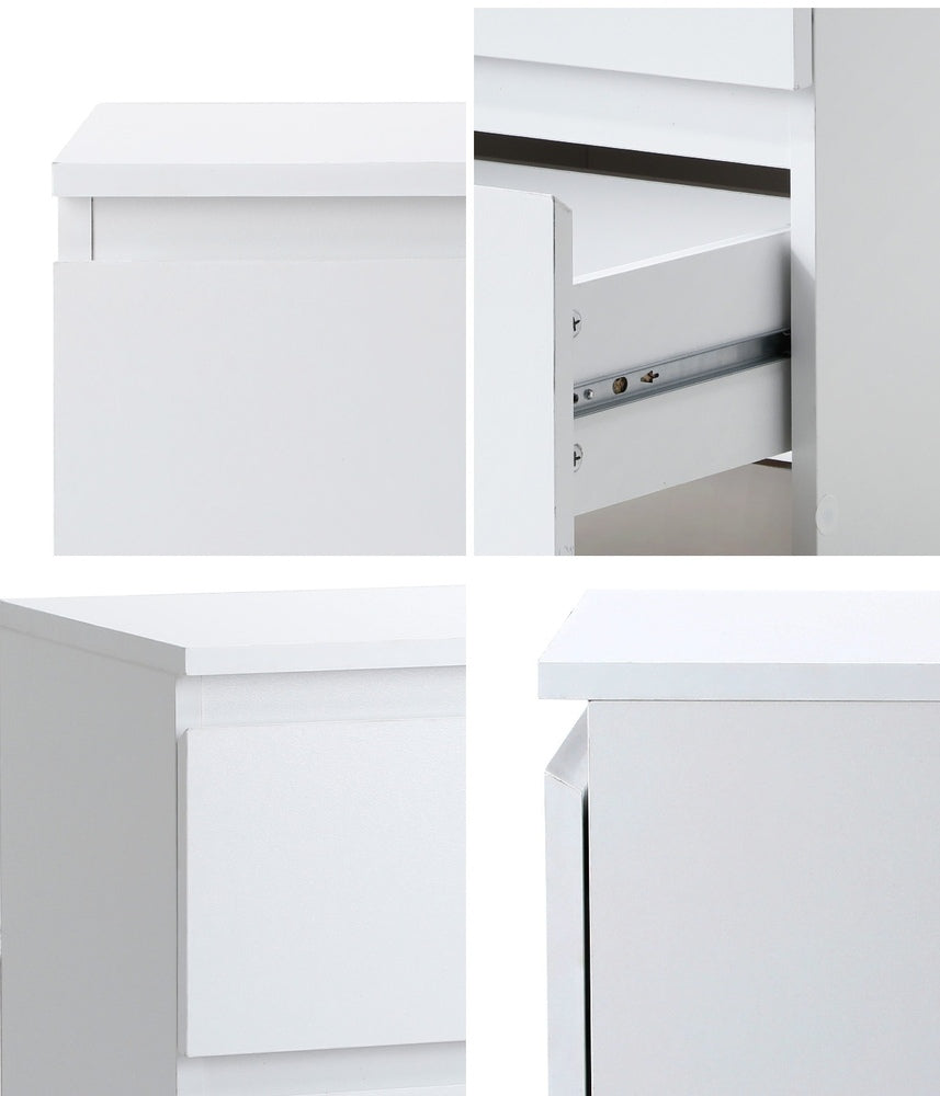 Bedside Tables Set of 2 Nightstand White