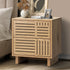Bedside Table 2 Drawers Nightstand Storage Cabinet Natural