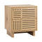 Bedside Table 2 Drawers Nightstand Storage Cabinet Natural
