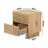 Bedside Table 2 Drawers Nightstand Storage Cabinet Natural