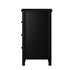 Oikiture Bedside Table Black – Hamptons Style 3‑Drawer Nightstand with Wooden Handles