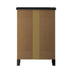 Oikiture Bedside Table Black – Hamptons Style 3‑Drawer Nightstand with Wooden Handles
