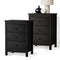 Bedside Tables Set of 2 Nightstands Black