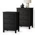 Bedside Tables Set of 2 Nightstands Black