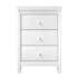 Oikiture Bedside Tables Set of 2 Nightstands White