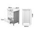 Oikiture Bedside Tables Set of 2 Nightstands White