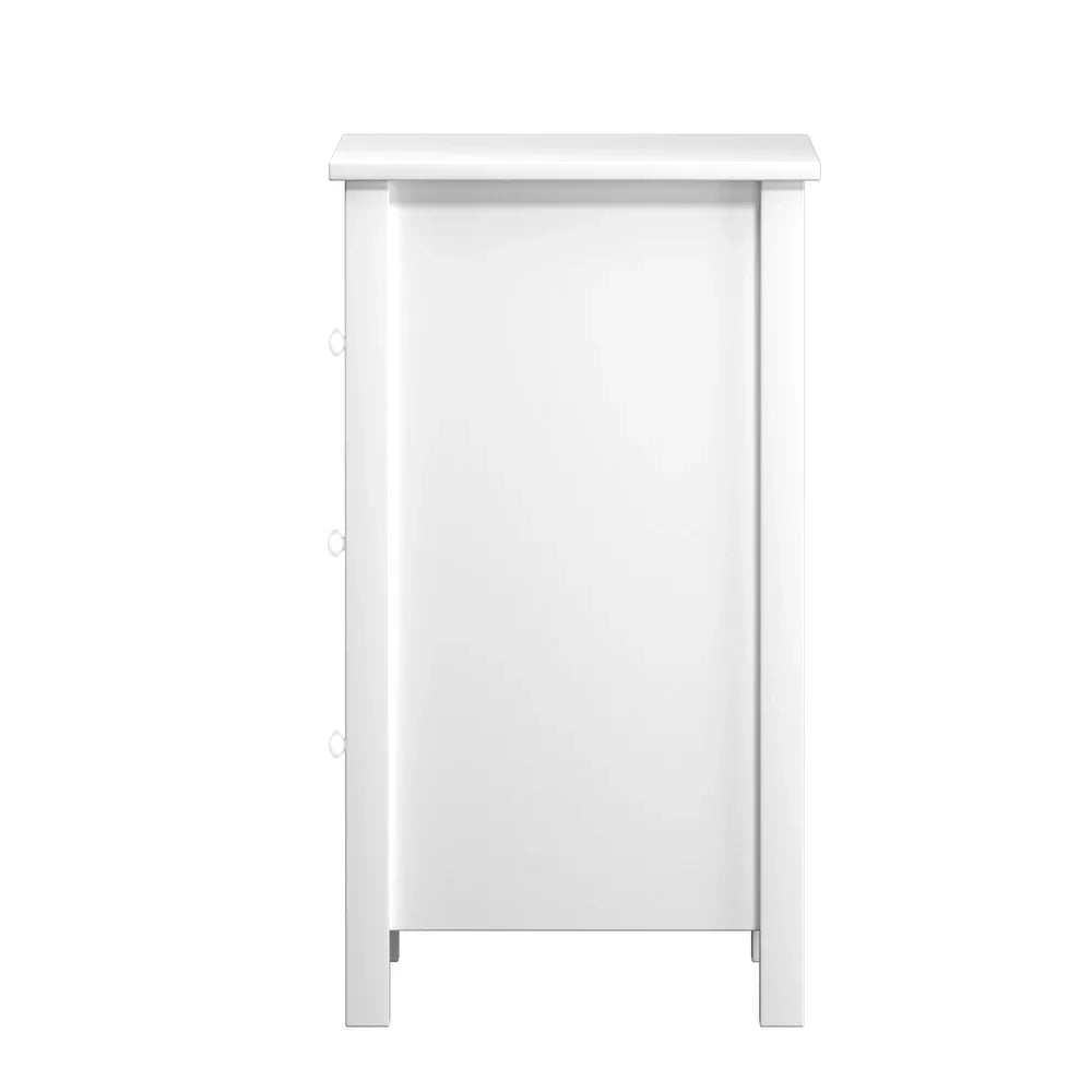 Oikiture Bedside Tables Set of 2 Nightstands White