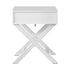 Bedside Table Wooden Frame Cross Base White