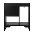 Bedside Table with Drawer & Storage Space Black