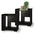 Bedside Tables Set of 2 Nightstand Shelf Black