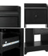 Bedside Tables Set of 2 Nightstand Shelf Black
