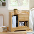 Bedside Table with Drawer & Storage Space Wooden
