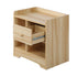 Bedside Table with Drawer & Storage Space Wooden