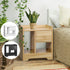 Bedside Tables Set of 2 Nightstand Shelf Natural