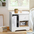 Bedside Table with Drawer & Storage Space White
