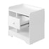 Bedside Table with Drawer & Storage Space White