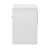 Bedside Table with Drawer & Storage Space White
