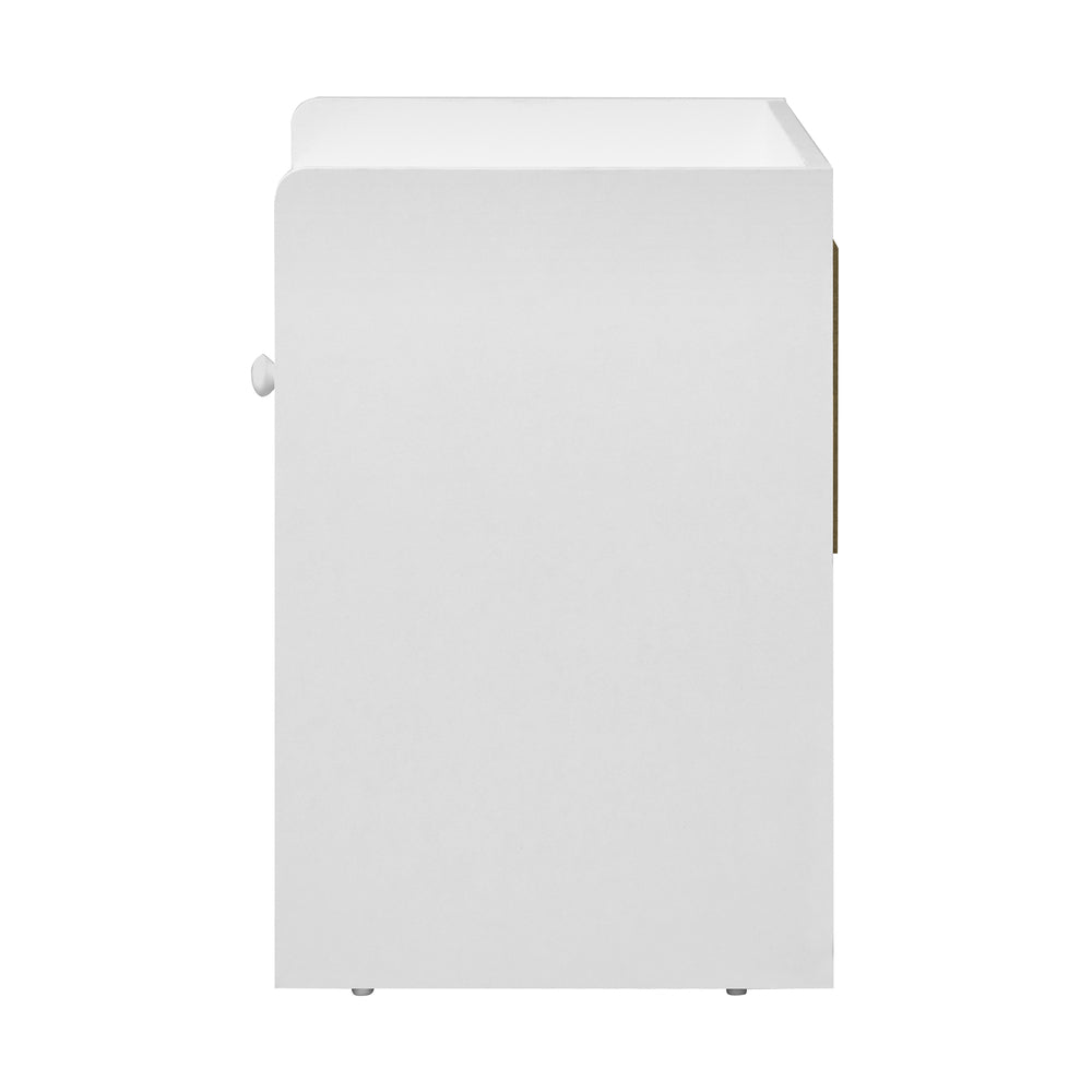 Bedside Tables Set of 2 Nightstand Shelf White